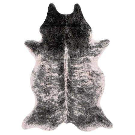 Safavieh 6 x 8 ft. Faux Cow Hide Power Loomed Rectangle Area Rug Beige & Black FCH201B-68